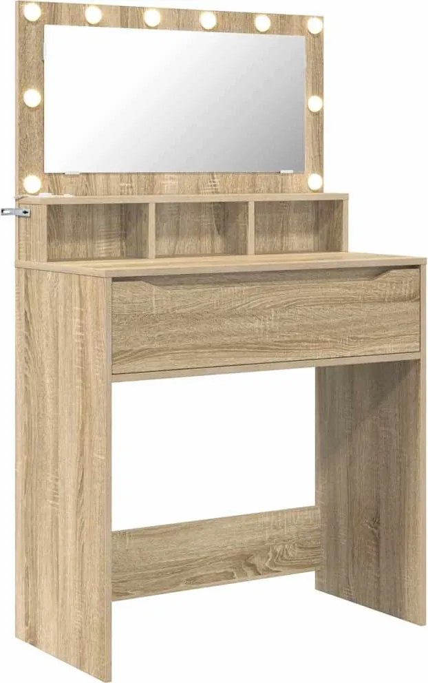 vidaXL Mese de toaletă pentru dormitor cu sertar Stejar Sonoma