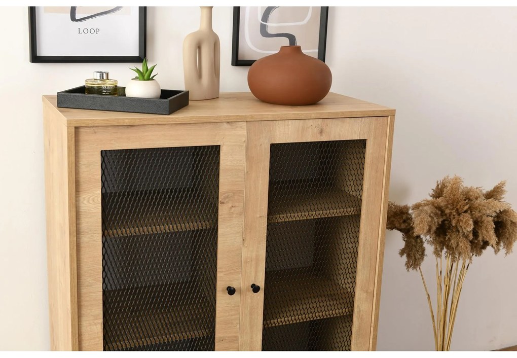 Dulap Masilu 1 (stejar + negru). Promo -20%. 1106774