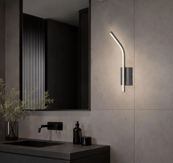Rabalux 75000 - LED aplică de perete pentru baie TILMANN 10W/230V 4000K IP44 antracit