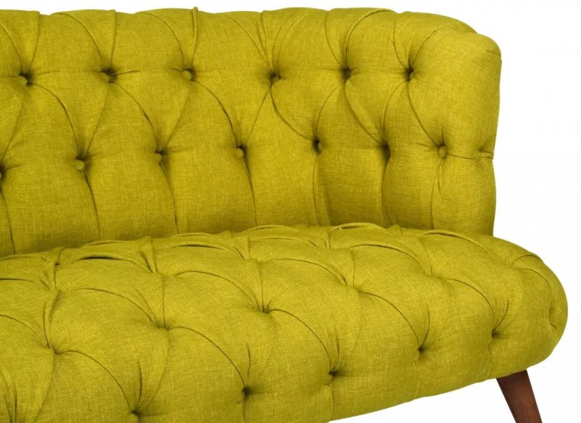 Canapea 2 Locuri, Lemn Solid, West Monroe, Verde Fistic
