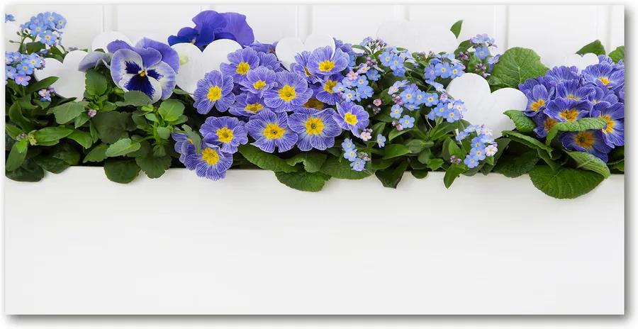 Tablou pe acril Flori albastre