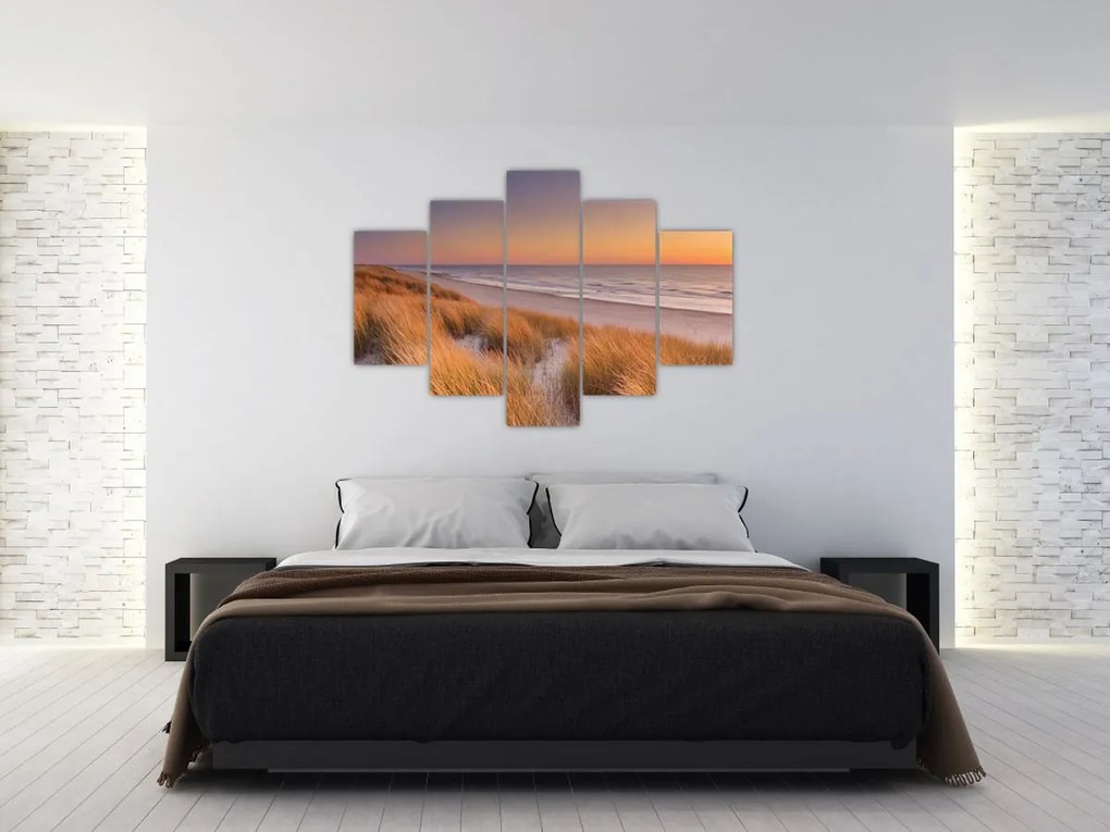 Tablou - Plajă la apus de soare (150x105 cm)