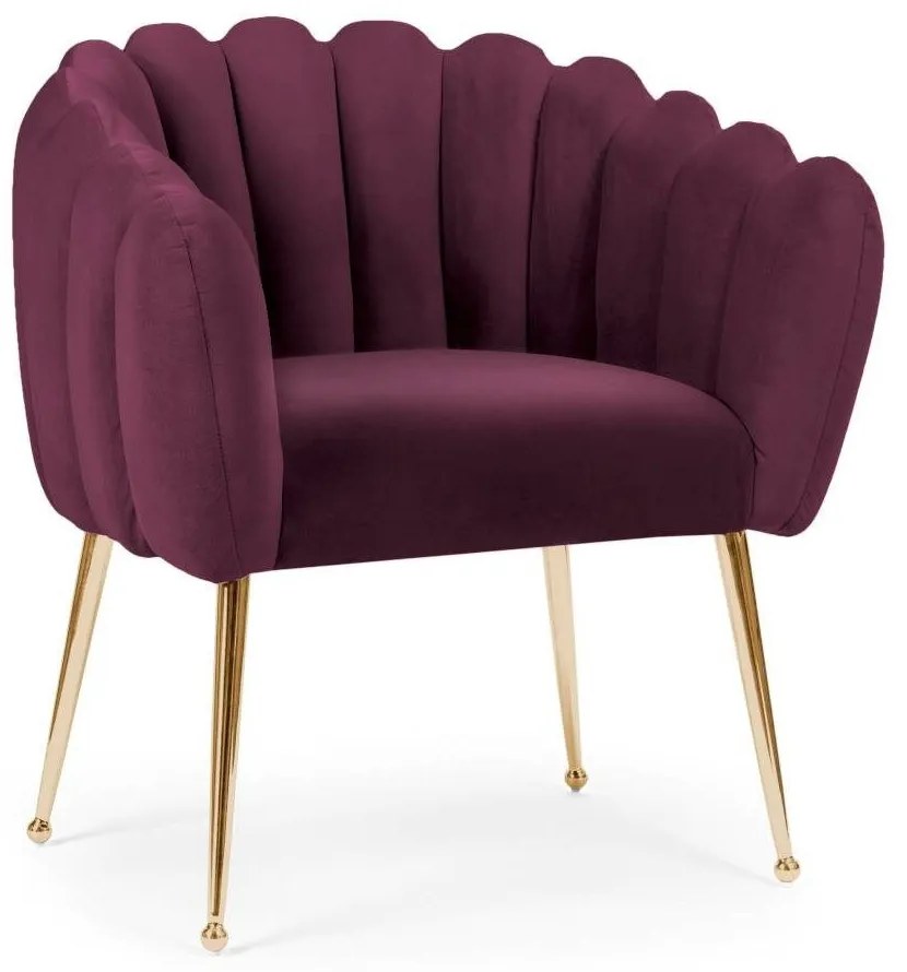 Scaun Lili burgundy/gold – H81 cm