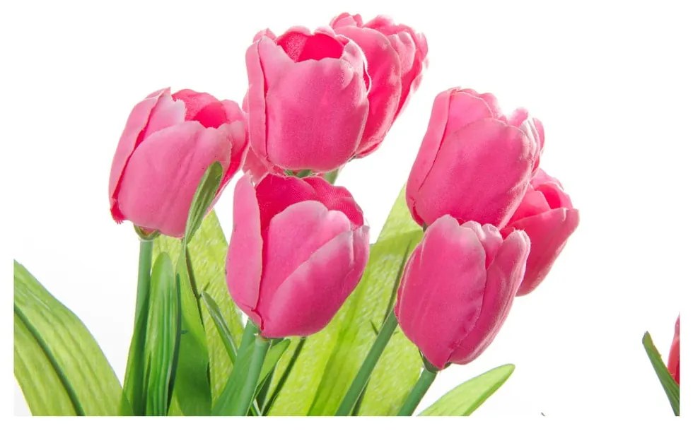 Set 3 flori artificiale în ghiveci Casa Selección Tulip