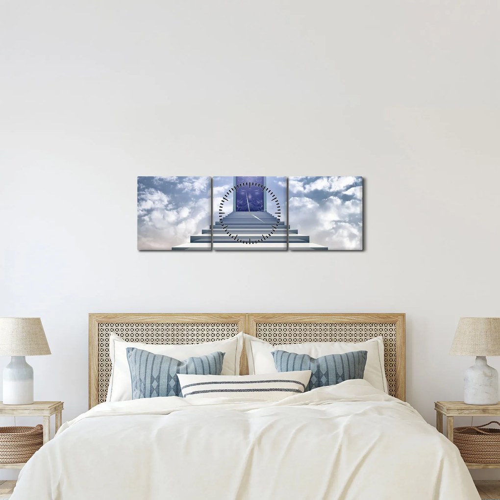 Tablou - Călătorie într-o altă dimensiune (cu ceas) (90x30 cm)