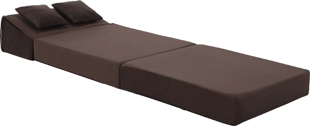 Saltea pliabilă/fotoliu extensibil, 2 in 1, maro Taupe, PELOS