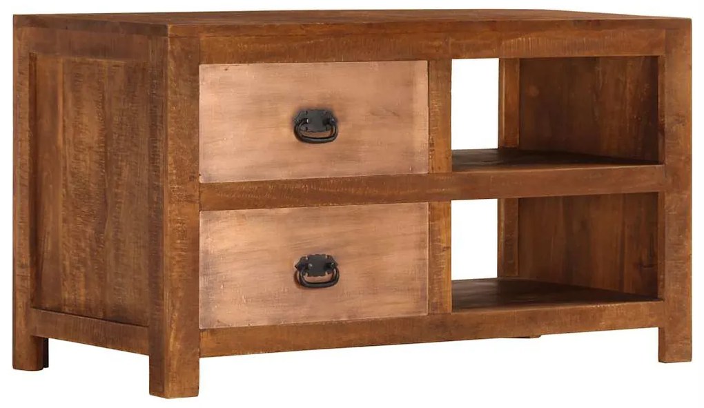 vidaXL Măsuță de cafea cu 2 sertare, 90x40x50 cm, lemn masiv de mango