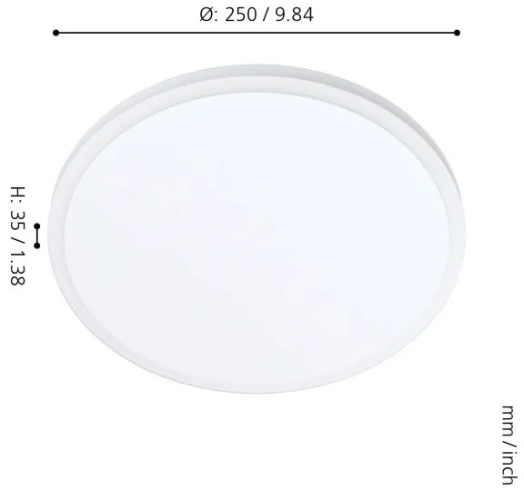 Eglo 98657 - Plafonieră LED MONGODIO 1 LED/11,4W/230V