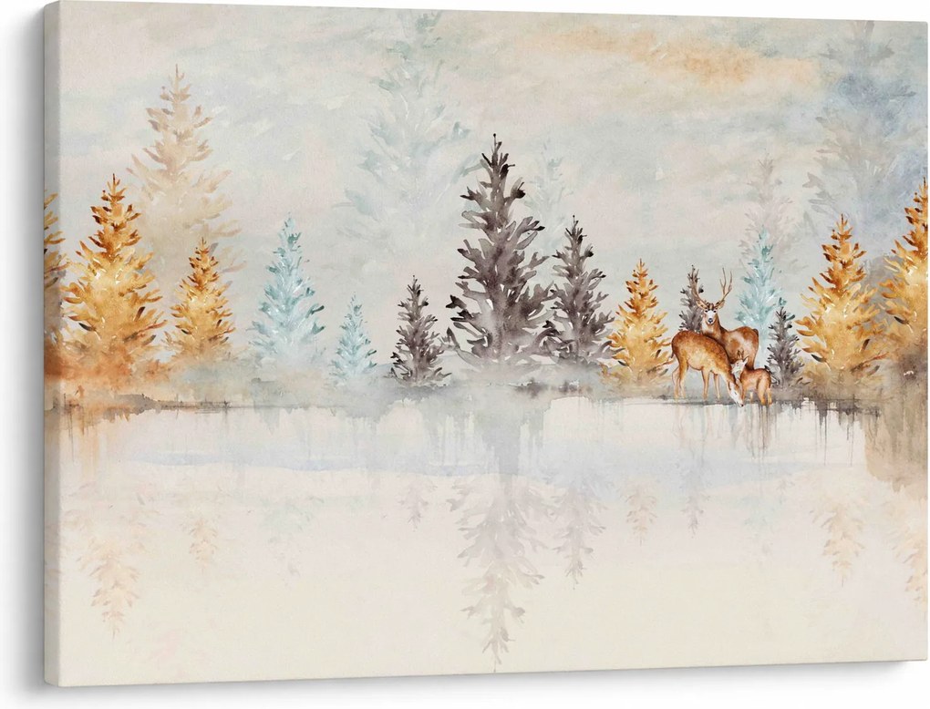Tablou - Pădure în acuarelă (70x50 cm)