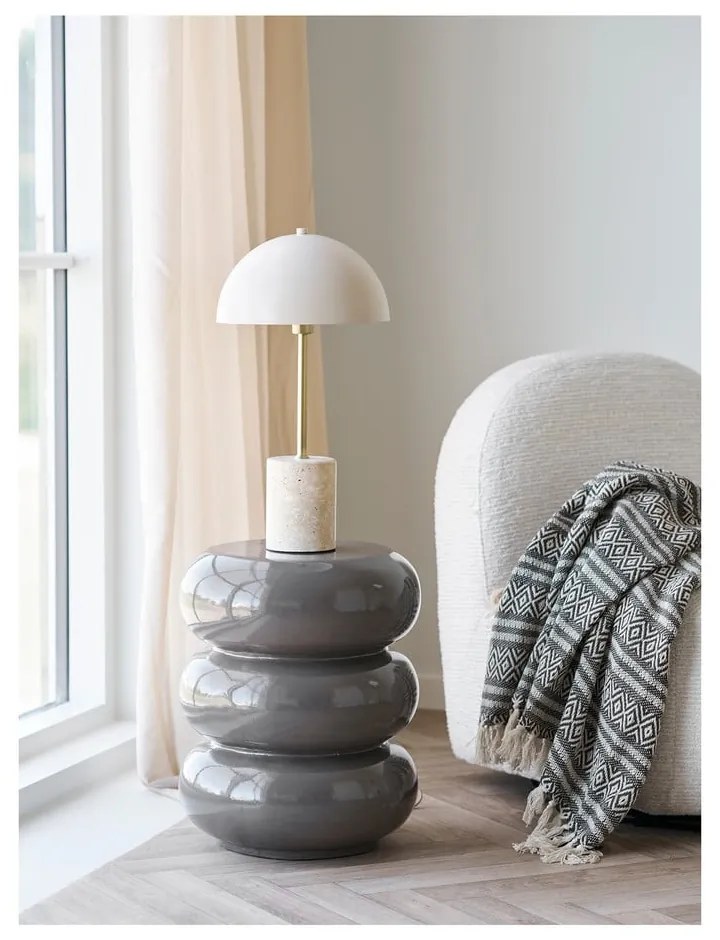 Veioză bej cu abajur din metal (înălțime 45 cm) Sheffield – House Nordic