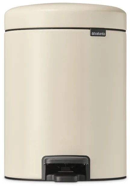 Cos de gunoi cu pedala Brabantia NewIcon 1005527, 5 L, Inchidere lina, Baza antiderapanta, Bej