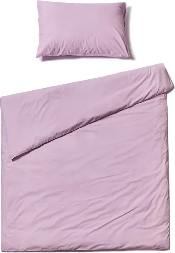 Lenjerie de pat din bumbac CALMORA violet deschis Dimensiune lenjerie de pat: 2 buc 70 x 90 cm | 200 x 220 cm
