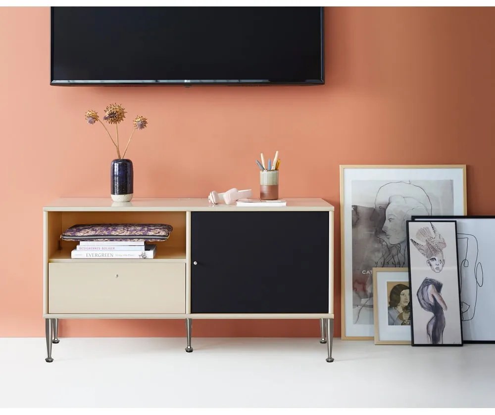 Comodă TV cu picioare din metal Mistral 222, bej