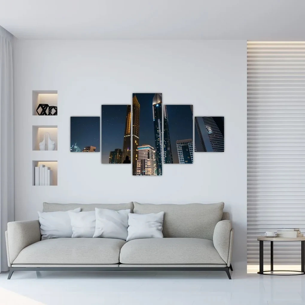 Tablou cu orașul nocturn (125x70 cm), în 40 de alte dimensiuni noi