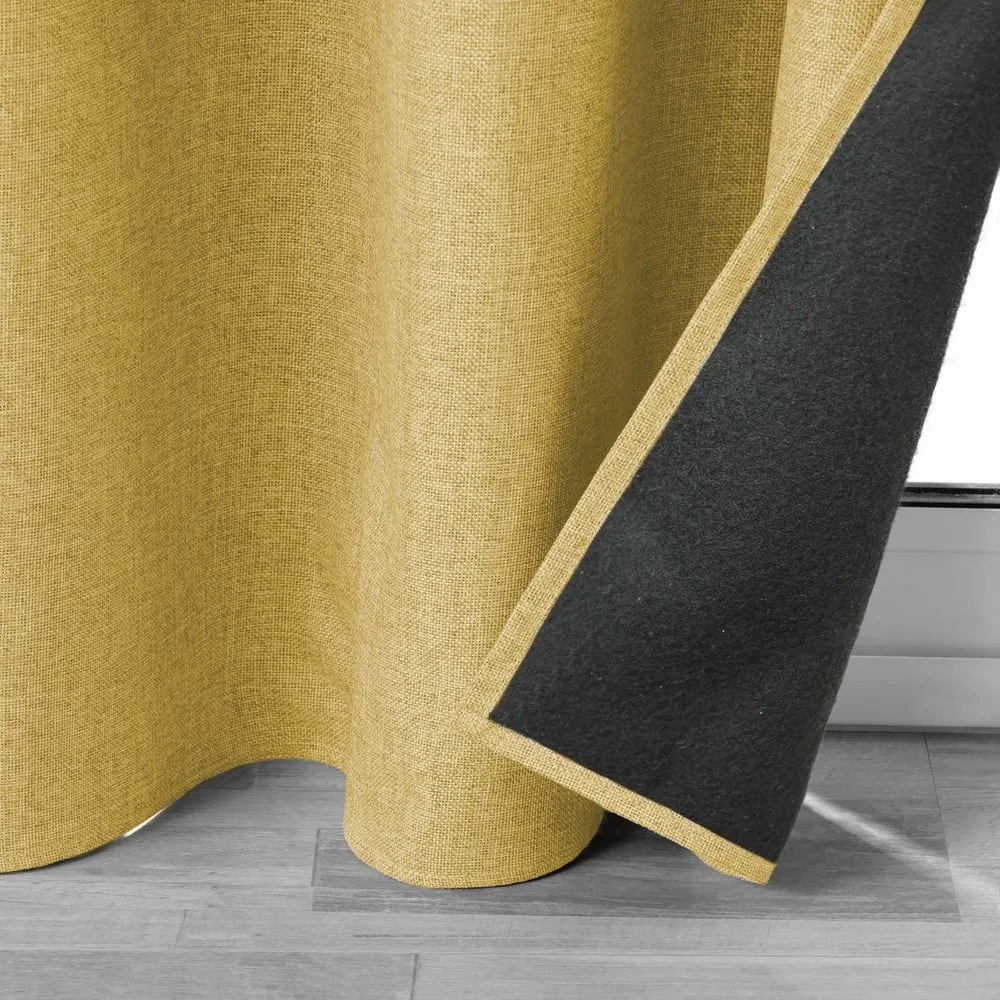 Draperie galbenă antifonică 140x260 cm Jupiter – douceur d'intérieur
