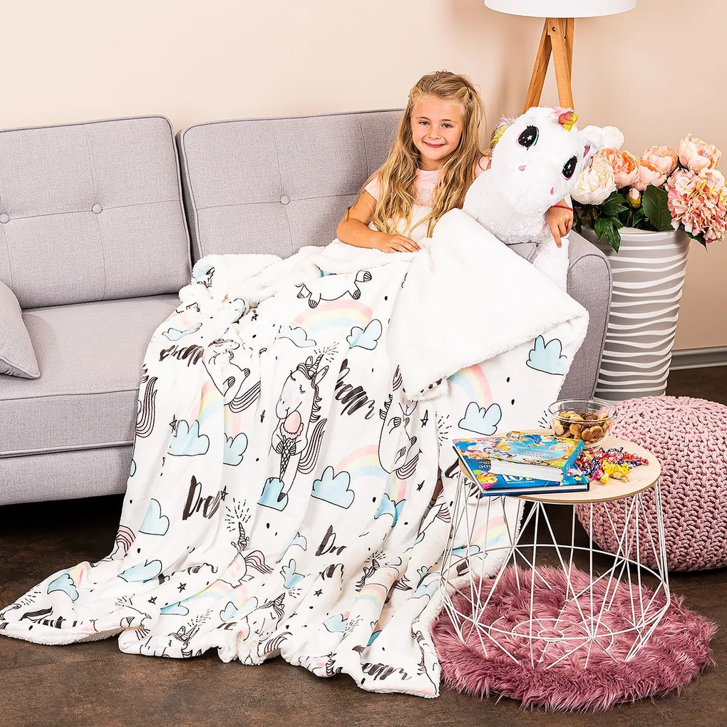 Pătură imitație lână 4Home Unicorn, 150 x 200 cm