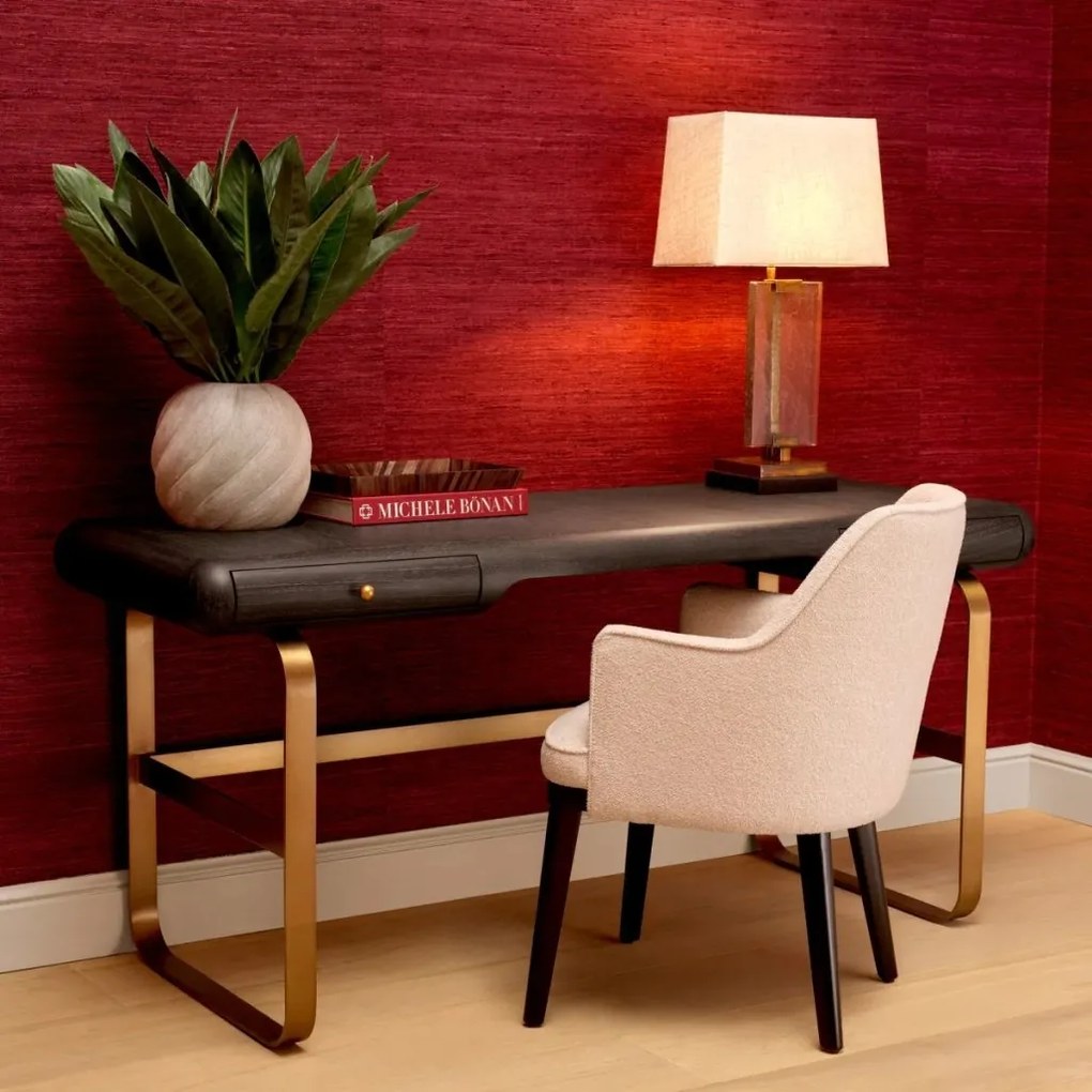 Birou Design LUX, Furnir Stejar, Gri Carbune, Nathaniel