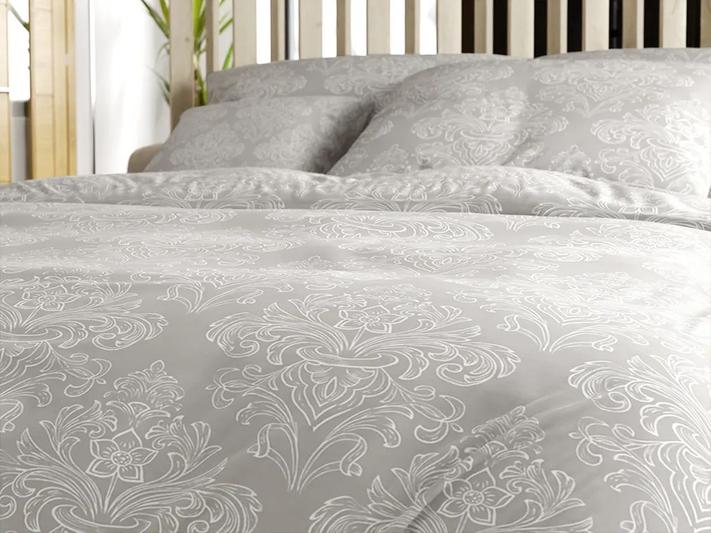 Lenjerie de pat din bumbac AZORIENT gri Dimensiune lenjerie de pat: 70 x 90 cm | 140 x 200 cm