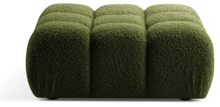 Taburet modular verde cu tapițerie din țesătură bouclé Bellis – Micadoni Home