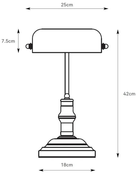 Markslöjd 108977 - Lampă de masă BANKERS 1xE14/40W/230V aurie