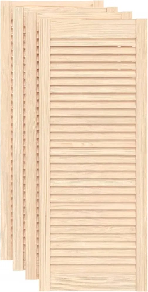 vidaXL Uși de dulap design lambriu 4 buc. 99,3x39,4 cm lemn masiv pin