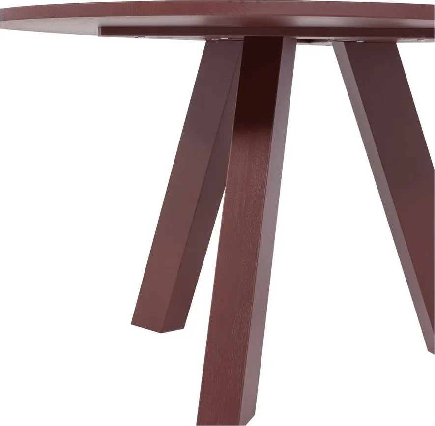 Masă de dining rotundă din lemn de stejar ø 129 cm Rhonda – WOOOD