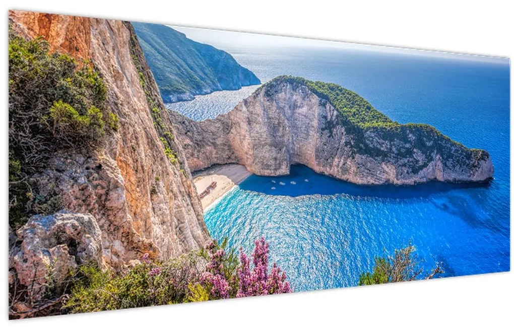 Tablou - Plaja Navagio, Grecia (120x50 cm)