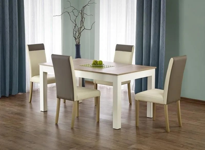 Masa extensibila Seweryn stejar sonoma/alb - L160-300xl90xh76 cm