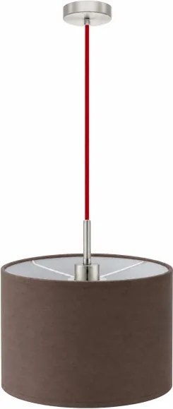 Eglo - Lustru LED suspendat pe cablu TUNJA 1xE27/60W/230V Ø 20 cm maro/roșu