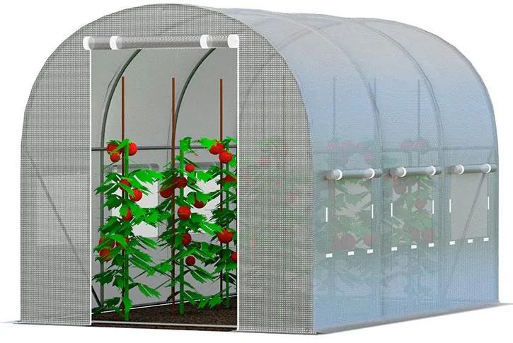 Solar grădină ALB 2x3m cu filtru UV PREMIUM - 2x intrări