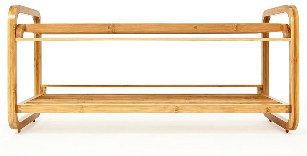 Botnik, dulap multifuncțional, 2 rafturi, 6 perechi de pantofi, extensibil, durabil, din bambus