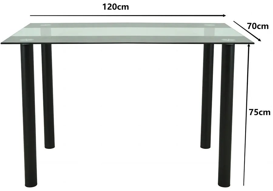 Set de masă Merlo 4+1 negru