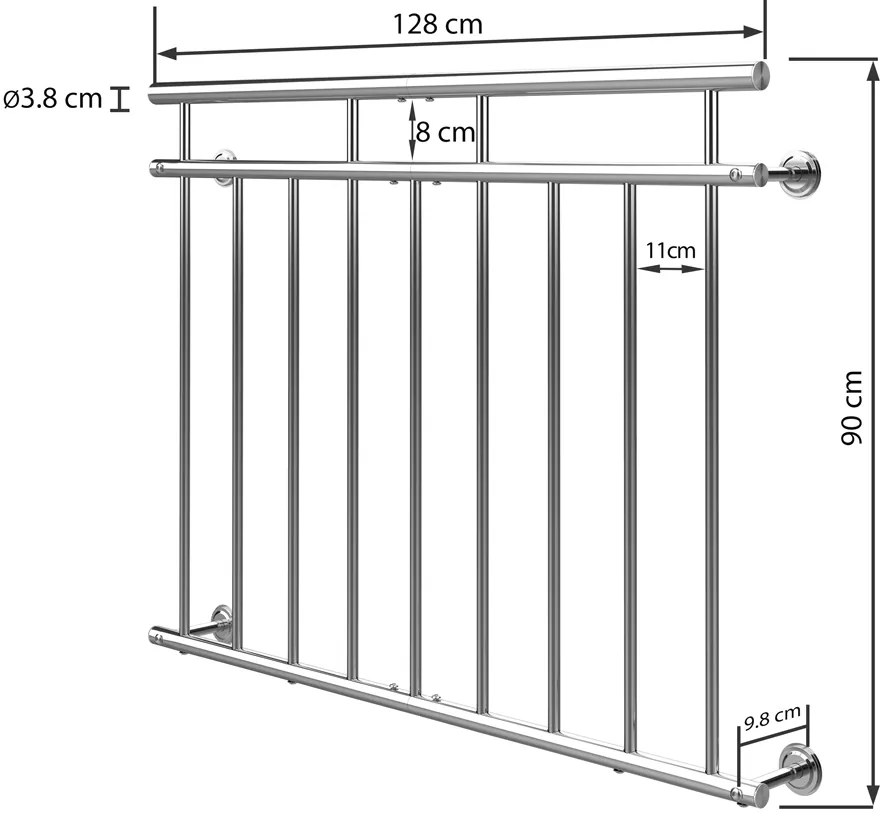 Deuba Balustrada balcon - 90x128 cm