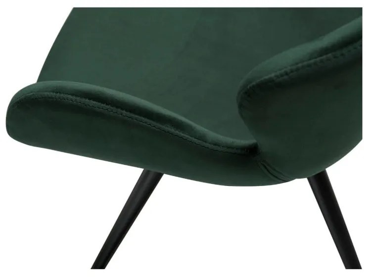 Scaun de sufragerie verde cu cotiere tapițat Gaia – DAN-FORM Denmark
