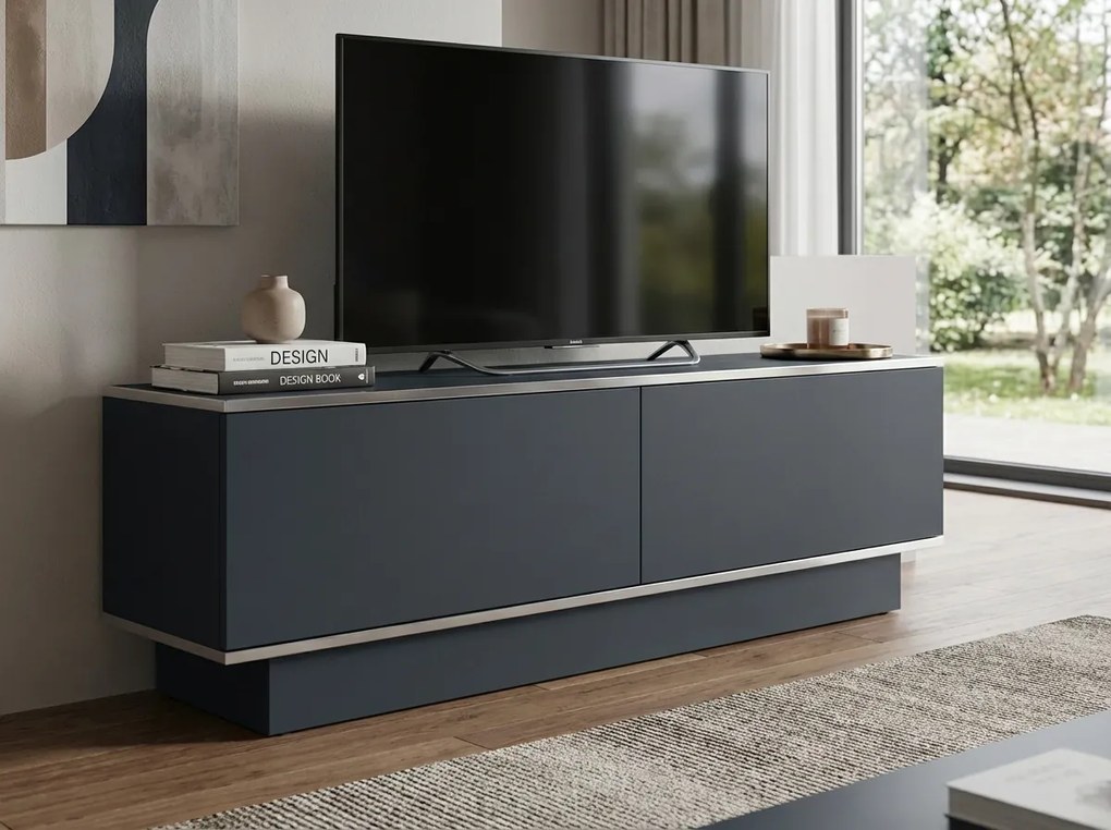 Dulap TV ALVIN 135 cm, antracit/argintiu