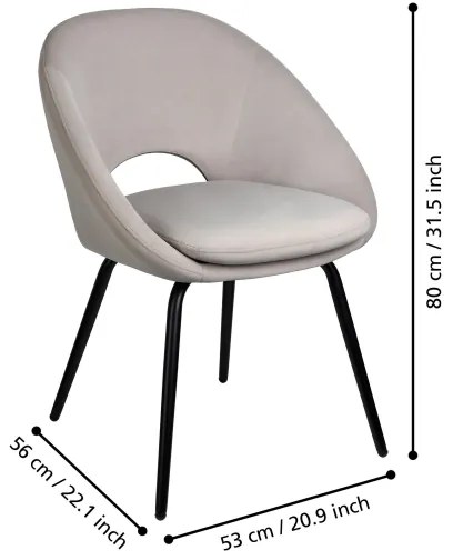 Scaun de sufragerie Eglo 424121 GUAGUA 80x56 cm gri