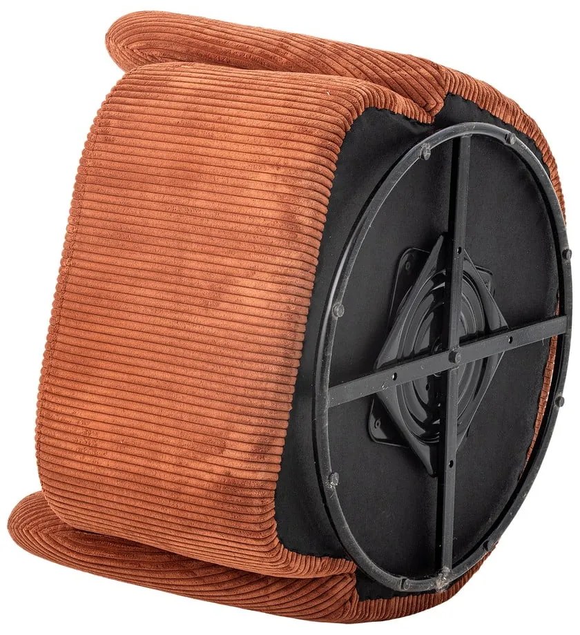 Fotoliu portocaliu wing cu tapițerie din catifea reiată Pradi – Bloomingville