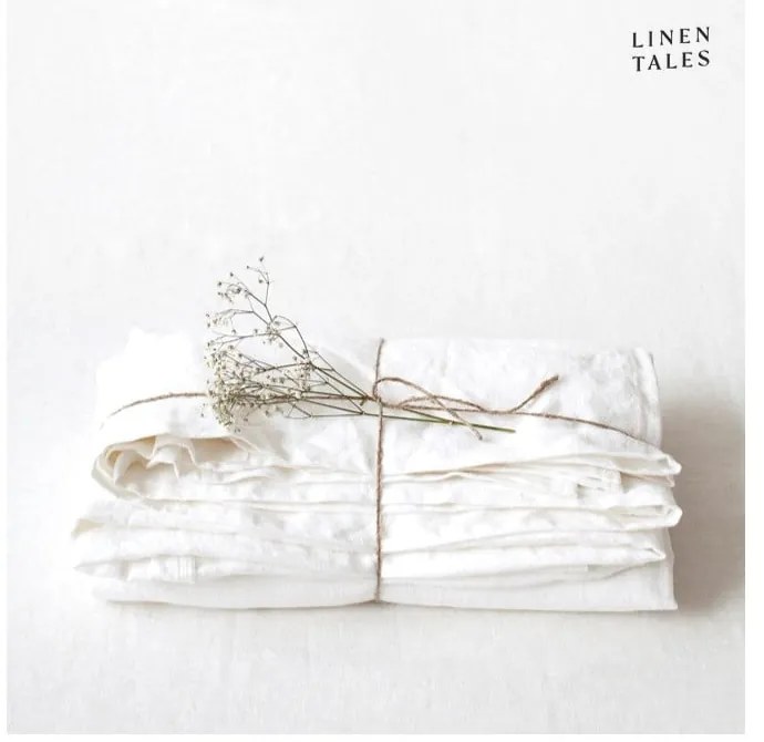 Cearceaf alb din amestec de in 180x260 cm – Linen Tales