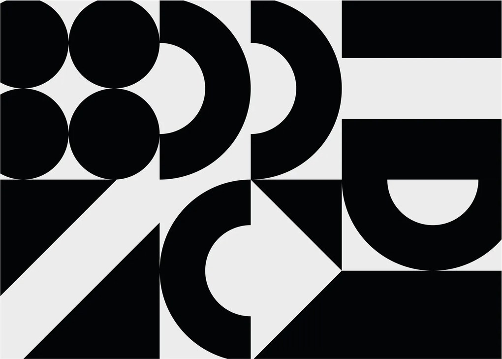 Tablou pe sticlă - Abstracție geometrică N⁰2 (70x50 cm)