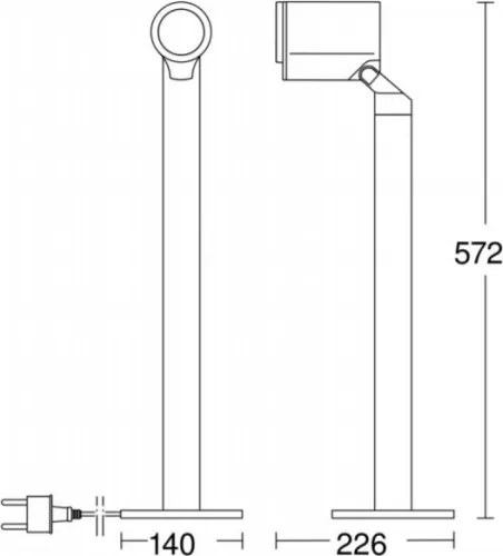 Lampă LED de exterior cu senzor STEINEL 058661 SPOT WAY 1xGU10/7W/230V IP44
