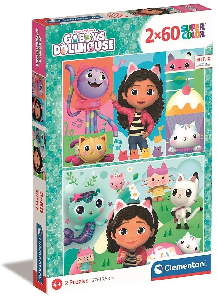 Gabby's Dollhouse Meadow Puzzle Clementoni 2x60 piese