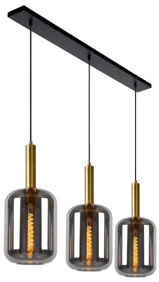 Lustră pe cablu Lucide 45494/03/65 JOANET 3xE27/40W/230V negru