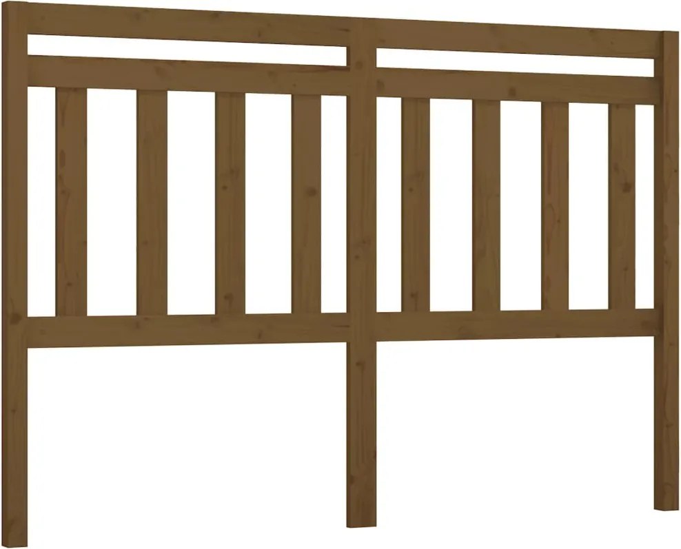 vidaXL Tăblie de pat, maro miere, 166x4x100 cm, lemn masiv de pin
