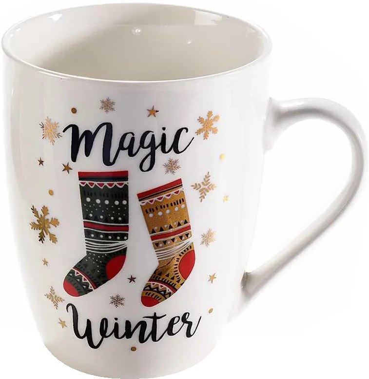Cana portelan model Magic Winter Ø 8 cm x 11 H 350 ml