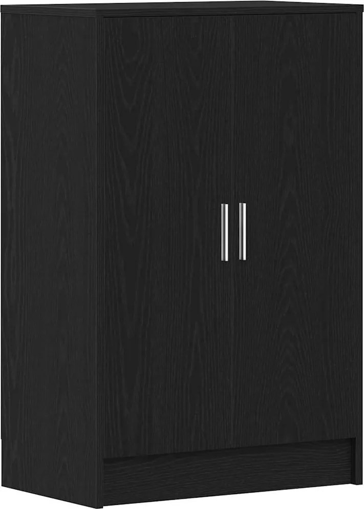 vidaXL Dulap Pantofi Stejar Negru 60x35x92 cm Lemn prelucrat