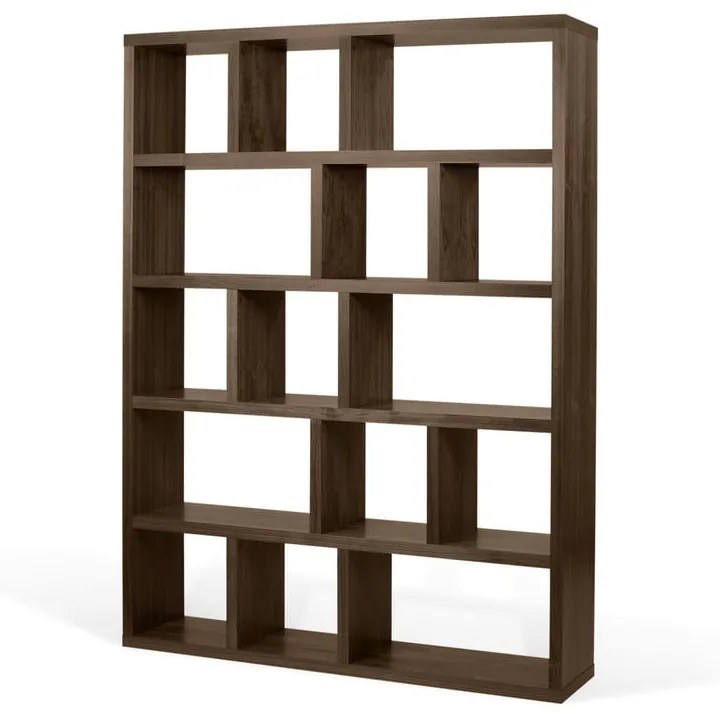 Bibliotecă maro cu aspect de lemn de nuc 150x198 cm Berlin – TemaHome