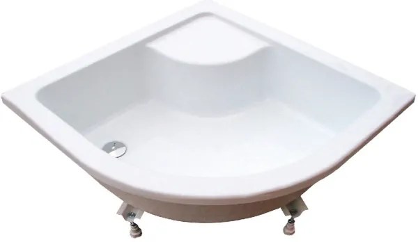 Ravak A217001020 - Cadă de duș în formă de sfert de cerc SABINA 90x90 cm albă