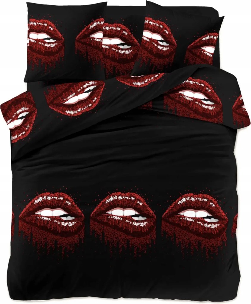 Lenjerie de pat din microfibra ROUGEA negru Dimensiune lenjerie de pat: 70 x 80 cm | 140 x 200 cm