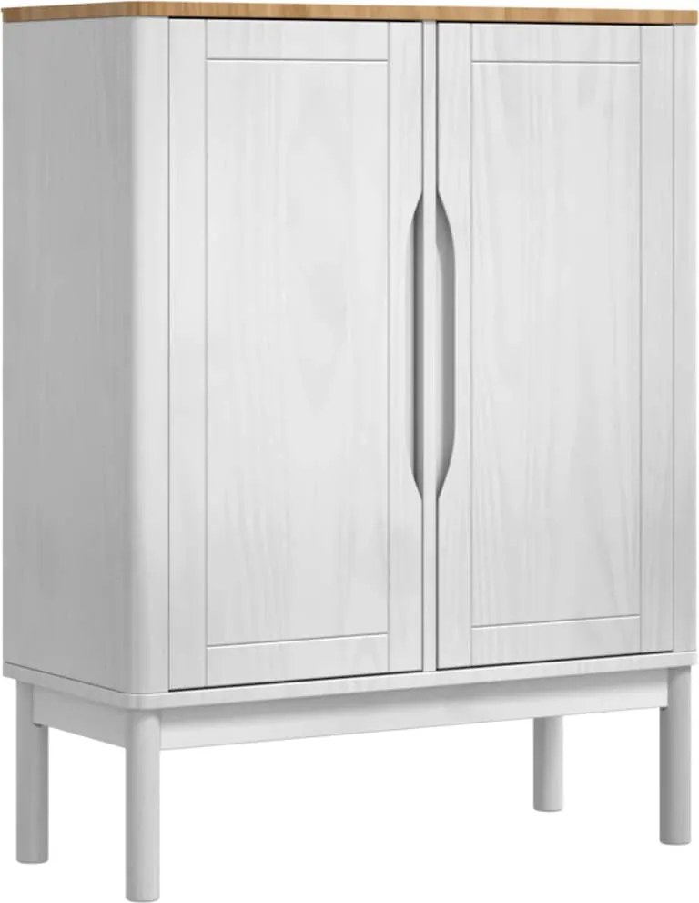 vidaXL Bufet FLORO Alb 70 x 30 x 70,5 cm Lemn de pin masiv