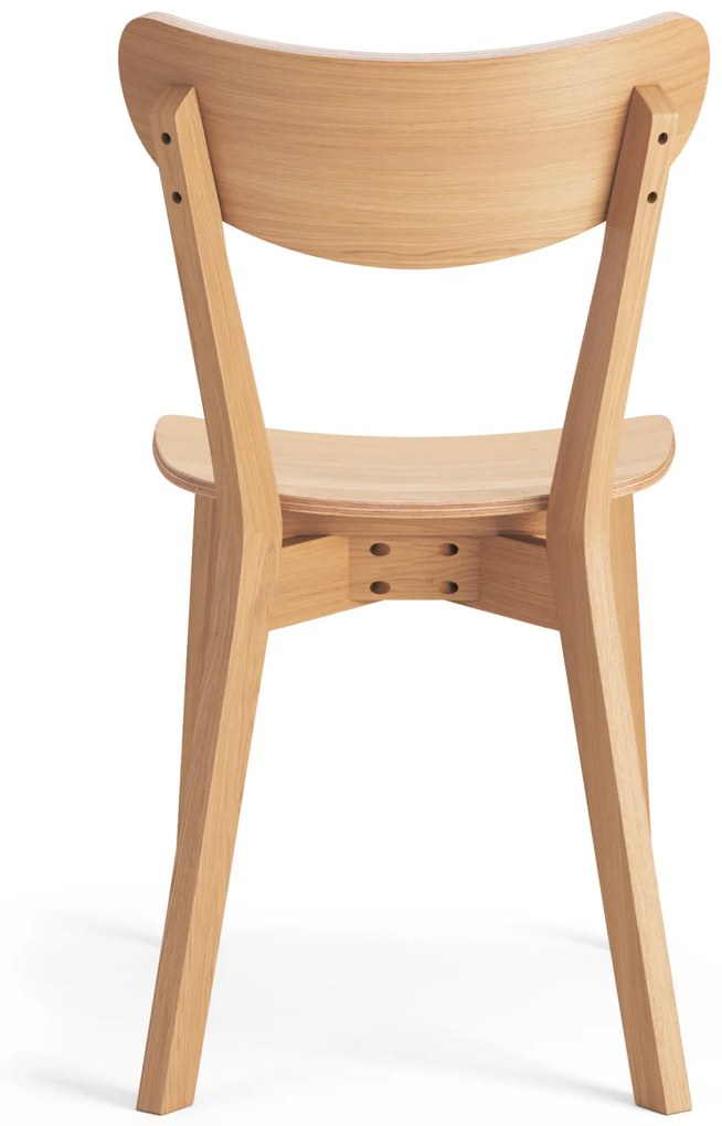 MAZZONI EXPORT ROXY Stejar natural - SCAUN DE LEMN PENTRU SALON SUFRAGERIE BUCĂTĂRIE RETRO
